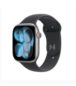 APPLE WATCH SERIES 11 GPS PLUS CELLULAR 46MM - SPACE GREY ALUMINIUM CASE WITH BLACK SPORT BAND M L