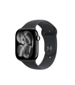 APPLE WATCH SERIES 11 GPS 46MM - JET BLACK ALUMINIUM CASE WITH BLACK SPORT BAND M L