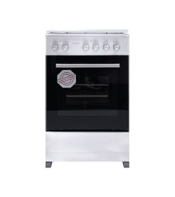 VENUS COOKER / 50X55CM, 3GAS + 1 ELECTRIC HOTPLATES, PUSH BUTTON AUTO IGNITION, MULTI FUNCTION ELECTRIC OVEN & ELCTRIC GRILL WITH SEPARATE KNOB, METAL LID, SILVER