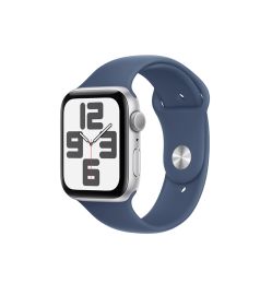 Apple WATCH SE GPS 44MM SILVER ALUMINIUM CASE WITH DENIM SPORT BAND - S M