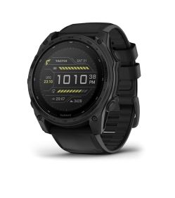 TACTIX 8 – 51 MM, SOLAR, SAPPHIRE LENS WITH APPLIED BALLISTICS ELITE SOLVER, BLACK DLC TITANIUM WITH TACTICAL BLACK NYLON BAND AND A BLACK SILICONE BAND