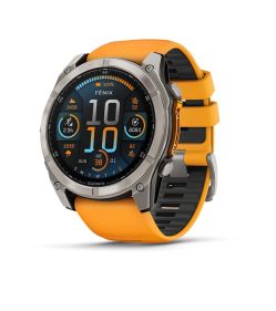 Garmin FENIX 8 - 51 MM, AMOLED, SAPPHIRE TITANIUM WITH SPARK ORANGE/GRAPHITE SILICONE BAND