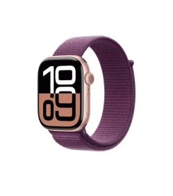 Apple WATCH SERIES 10 GPS 46MM ROSE GOLD ALUMINIUM CASE WITH PLUM SPORT LOOP