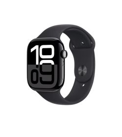 Apple WATCH SERIES 10 GPS 46MM JET BLACK ALUMINIUM CASE WITH BLACK SPORT BAND - M L